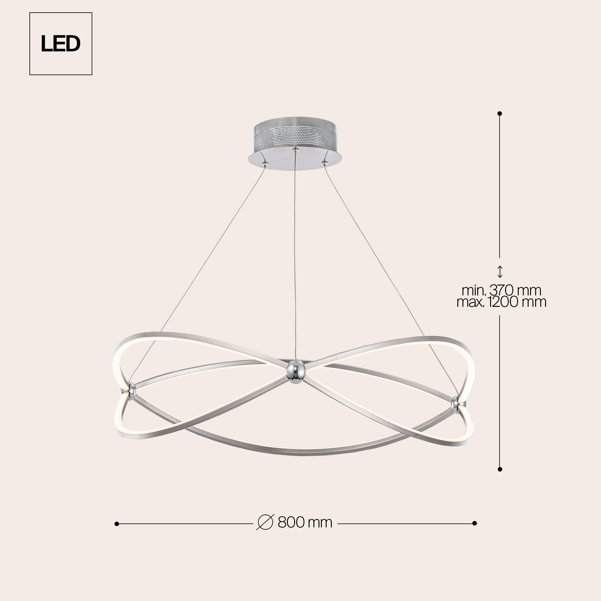 Дополнительная картинка Подвесной светодиодный светильник Maytoni Weave MOD062PL-L56CH3K
