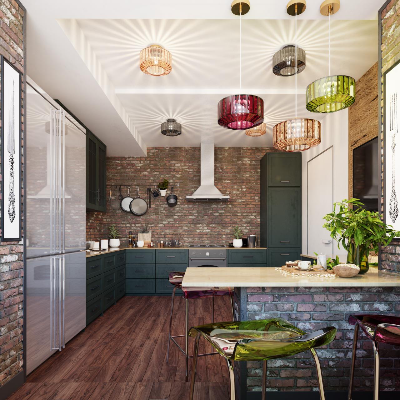 Картинка Потолочный светильник Odeon Light Pendant Binga 4747/1C