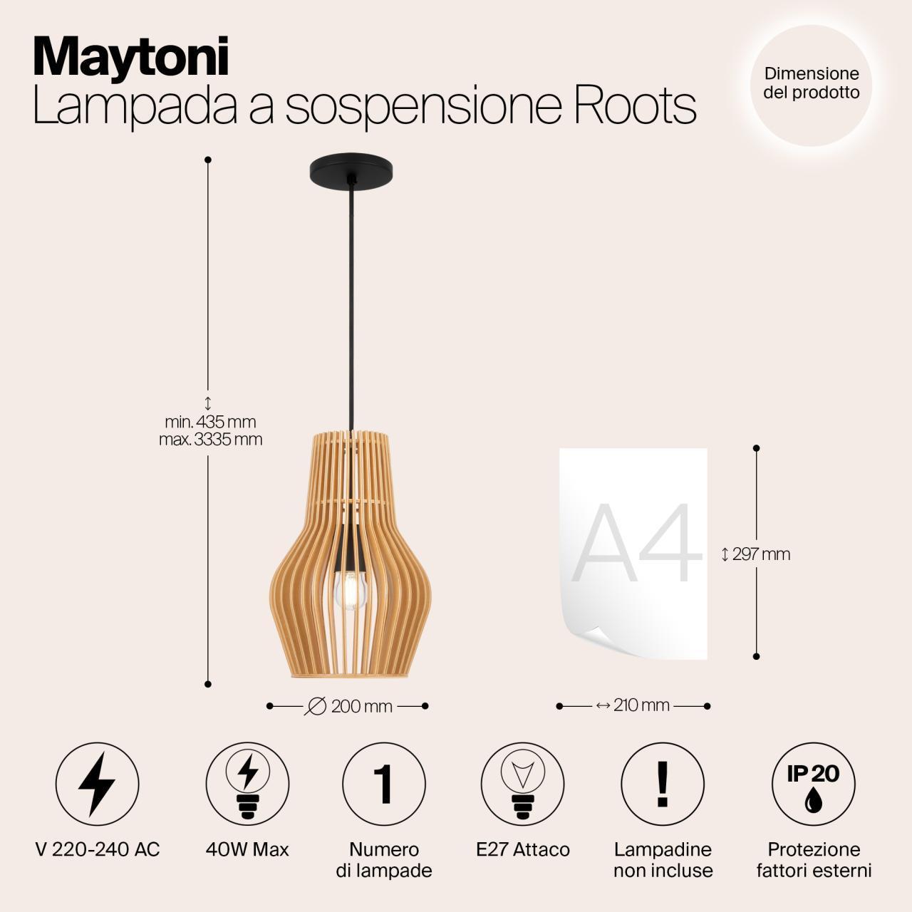 Дополнительная картинка Подвесной светильник Maytoni MOD191PL-01W