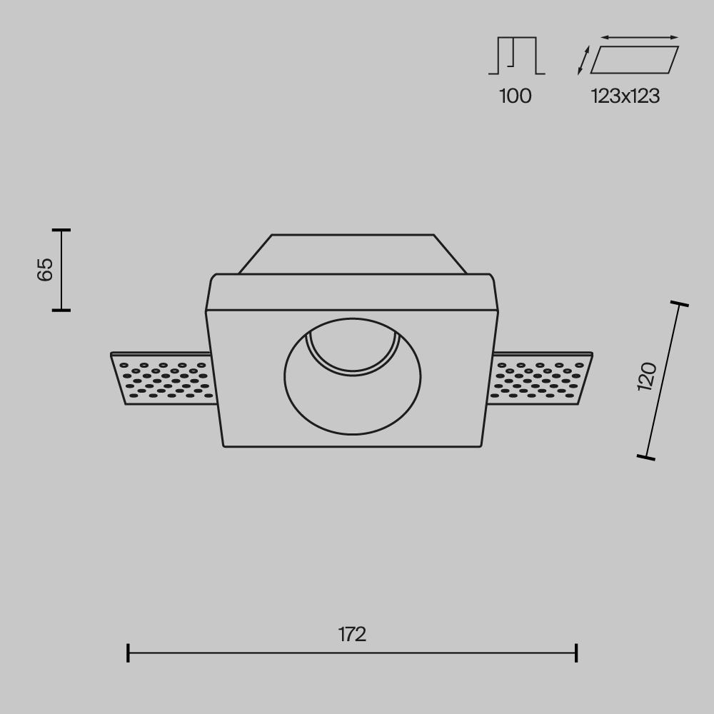 Картинка Встраиваемый светильник Technical DL001-WW-01-W