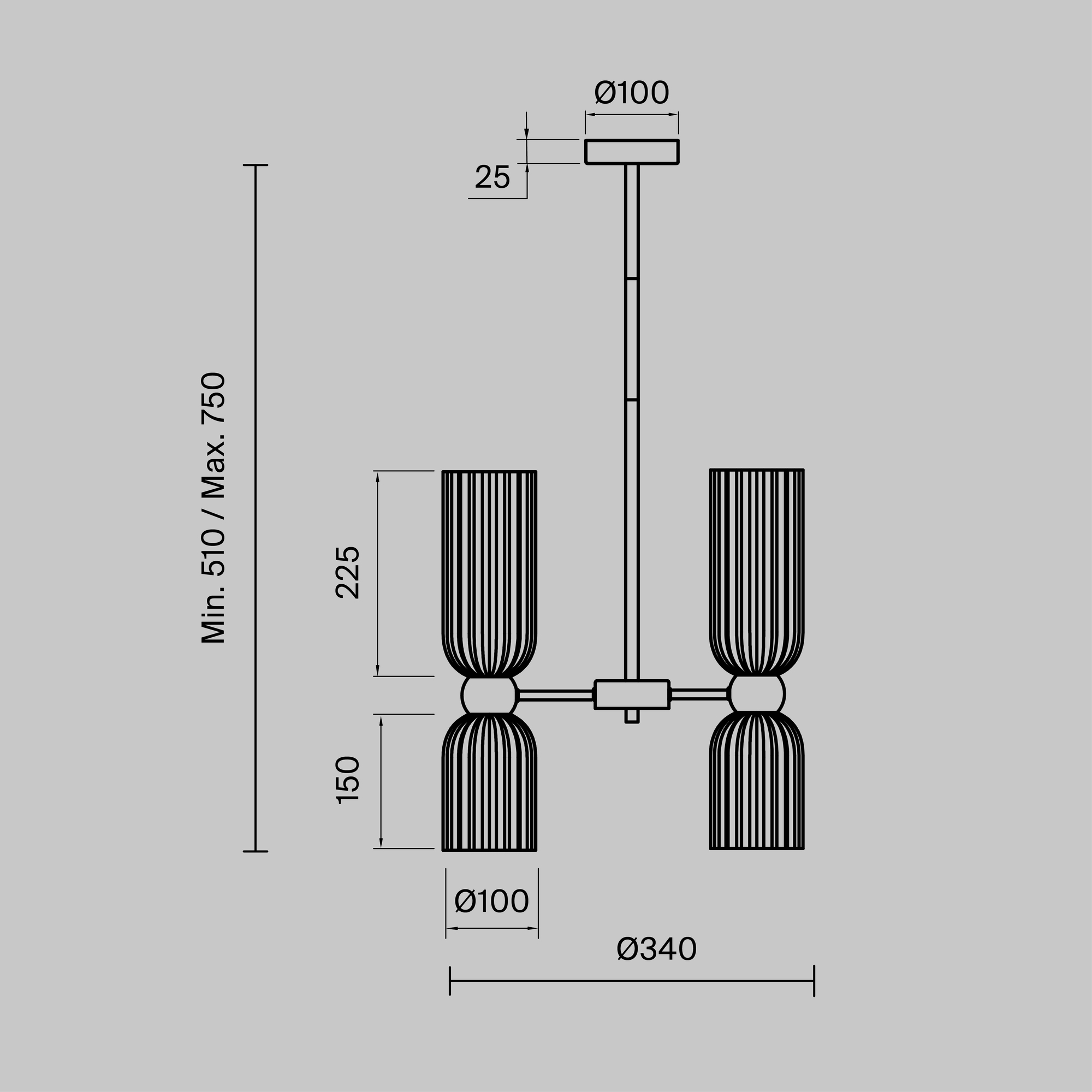 Дополнительная картинка Подвесной светильник Maytoni MOD302PL-06GR