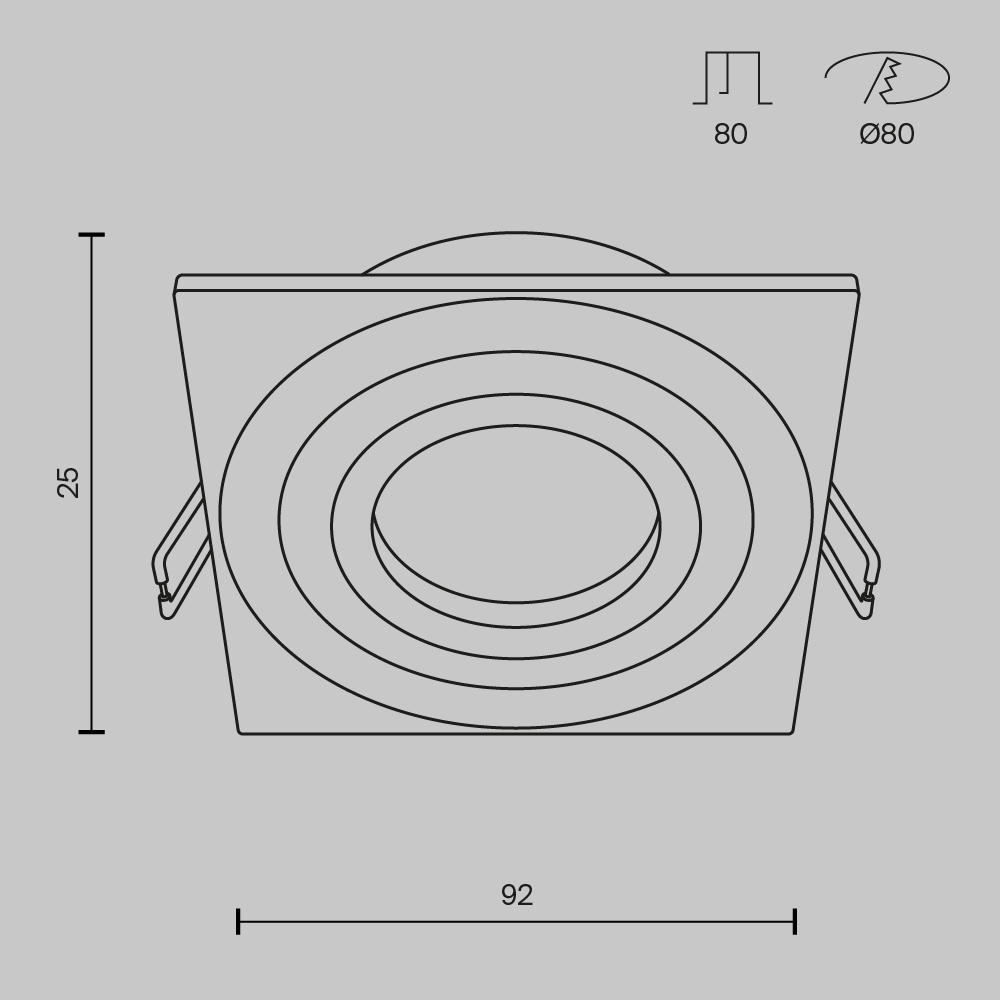 Картинка Встраиваемый светильник Maytoni Atom DL024-2-01B