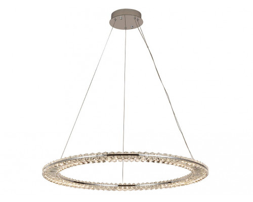 newport 8240 8241/800 chrome , подвесной светильник, chrome сlear crystal d80*h3,3/250 см led strip 60w 3100k 6600lm, доставка по Казахстану 