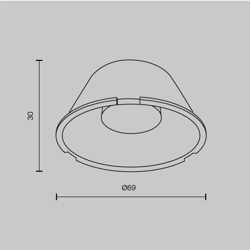 Дополнительная картинка Комплектующие для светильника Technical LensD69-24