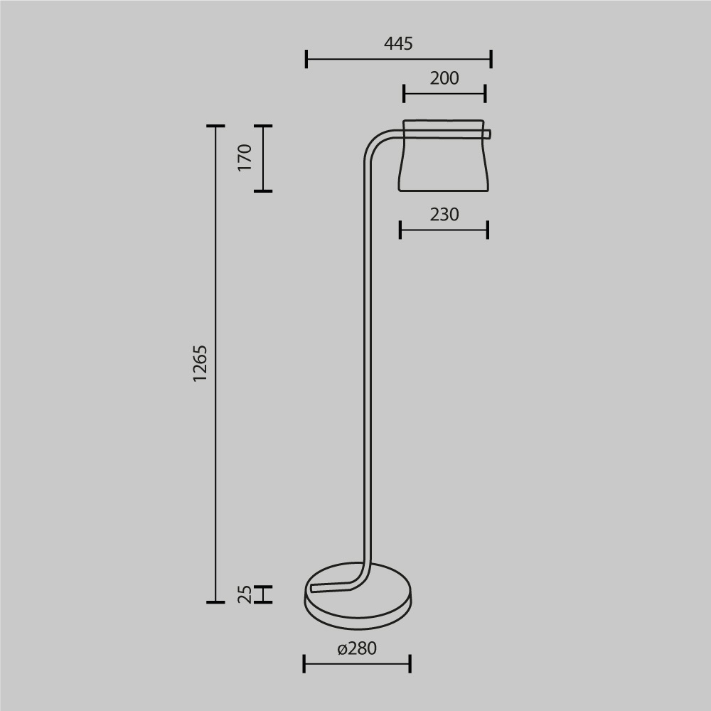 Дополнительная картинка Напольный светильник (торшер) Maytoni MOD170FL-L8BS3K