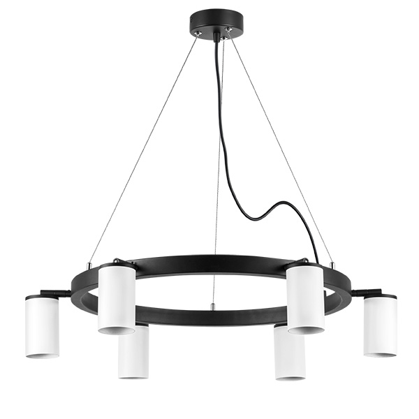 lr016366 подвесной светильник rullo 6х50w gu10 черный/белый (571016+214436-6), доставка по Казахстану 