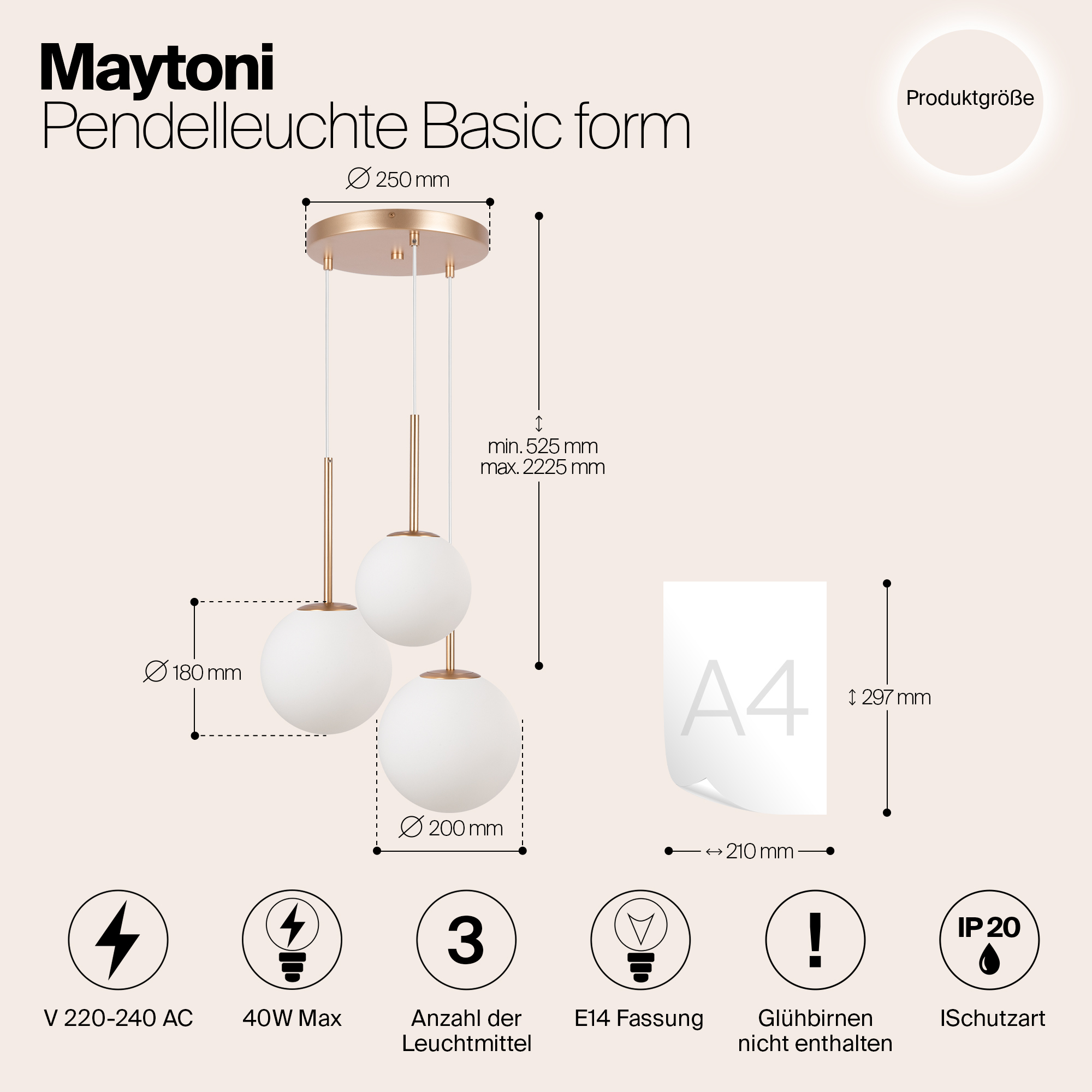 Дополнительная картинка Люстра Maytoni MOD321PL-03G1