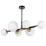 815460 (md21055-6a) люстра  croco 6х40w e14 черный матовый/золото (в комплекте), доставка по Казахстану 