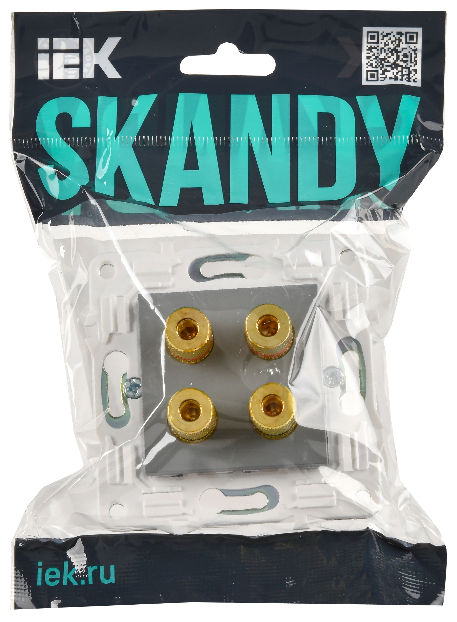 SKANDY Аудиорозетка 4-мест. SK-A01Gr сер. IEK — фото 4