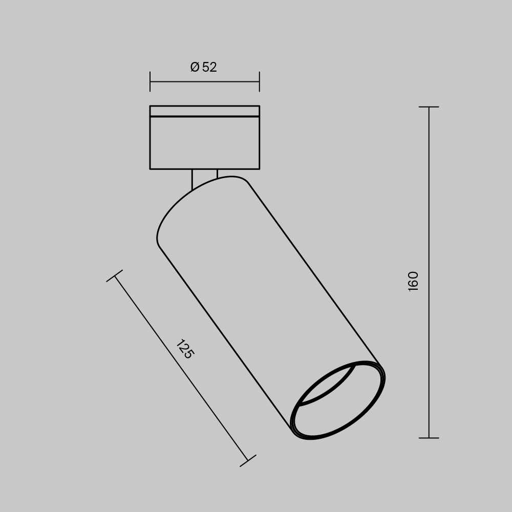 Картинка Потолочный светильник Technical C055CL-L12B4K-W-B