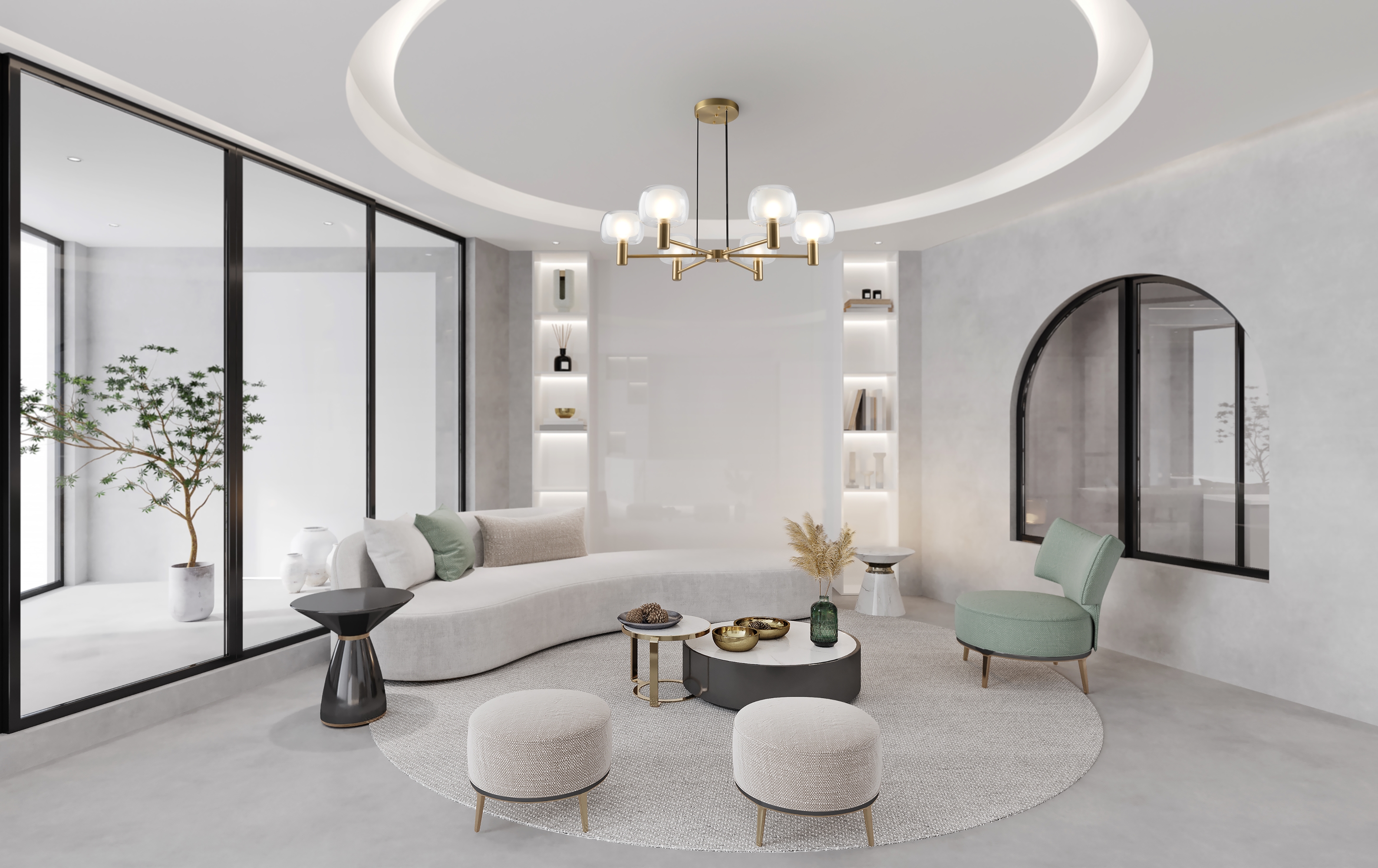 Дополнительная картинка Подвесной светильник Maytoni MOD411PL-06G