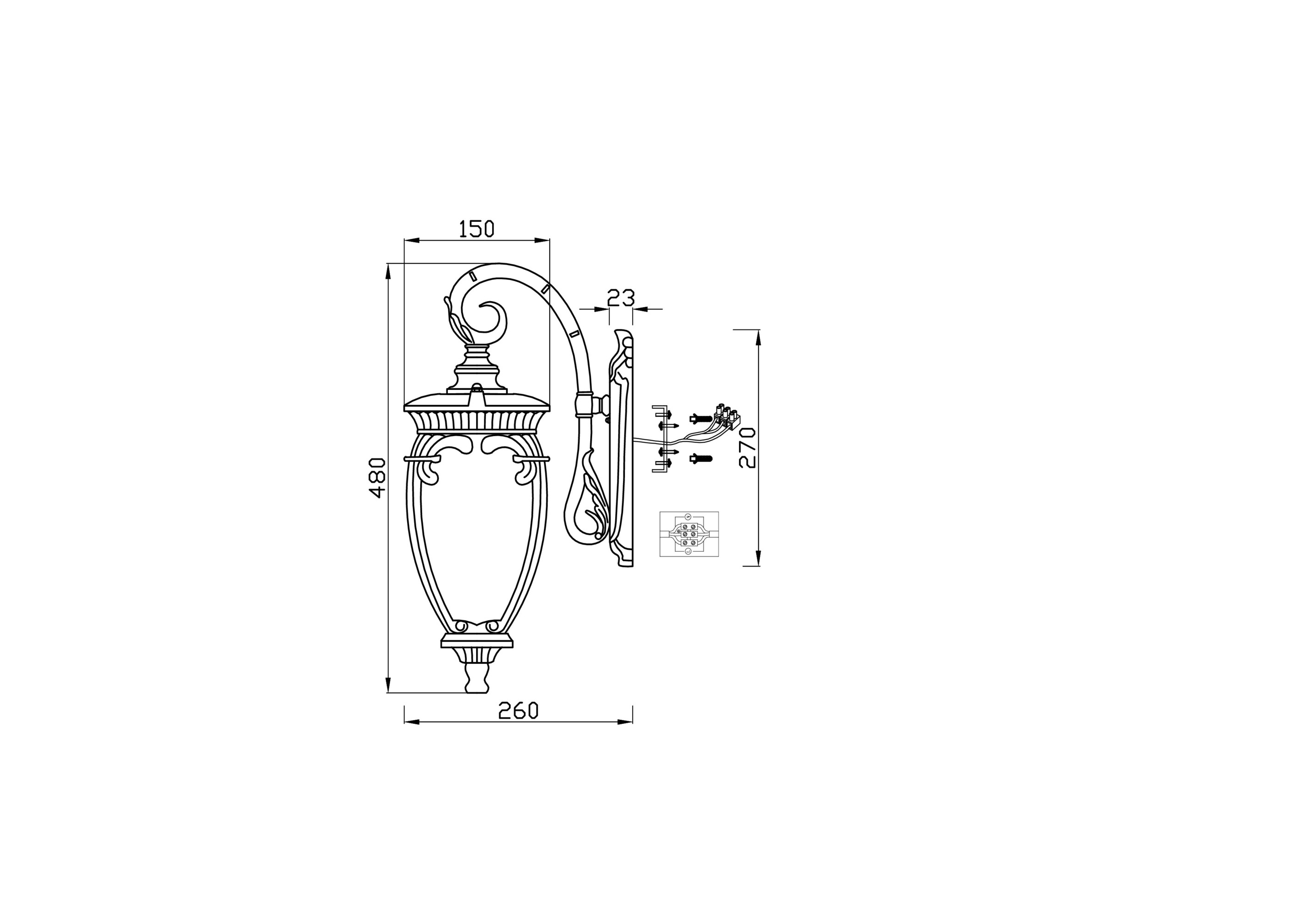 Дополнительная картинка Настенный светильник Maytoni Fleur O414WL-01BZ