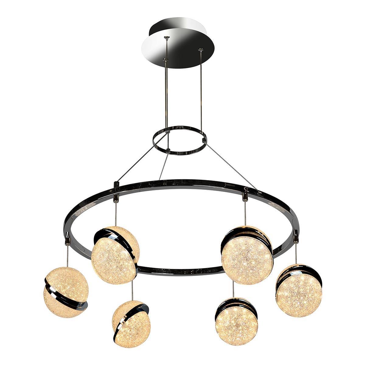 Картинка Подвесная светодиодная люстра iLedex CRystal Ball C4474-6 CR