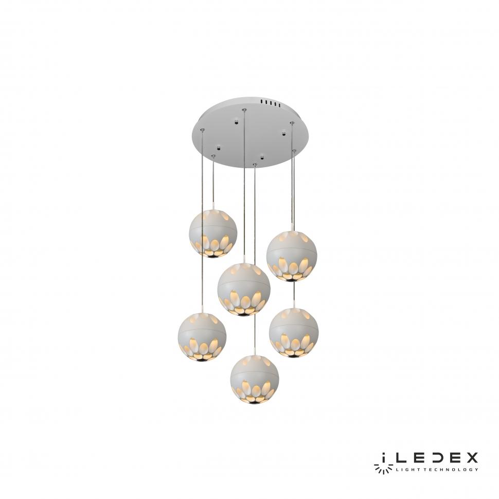 Картинка Подвесная светодиодная люстра iLedex Mob P1009-6 WH