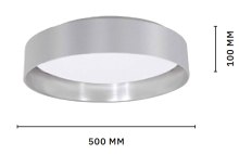 Потолочные SLE300512-01 Светильник потолочный Никель/Серый, Серебристый LED 1*50W 3000K/4000K/5000K, доставка по Казахстану 