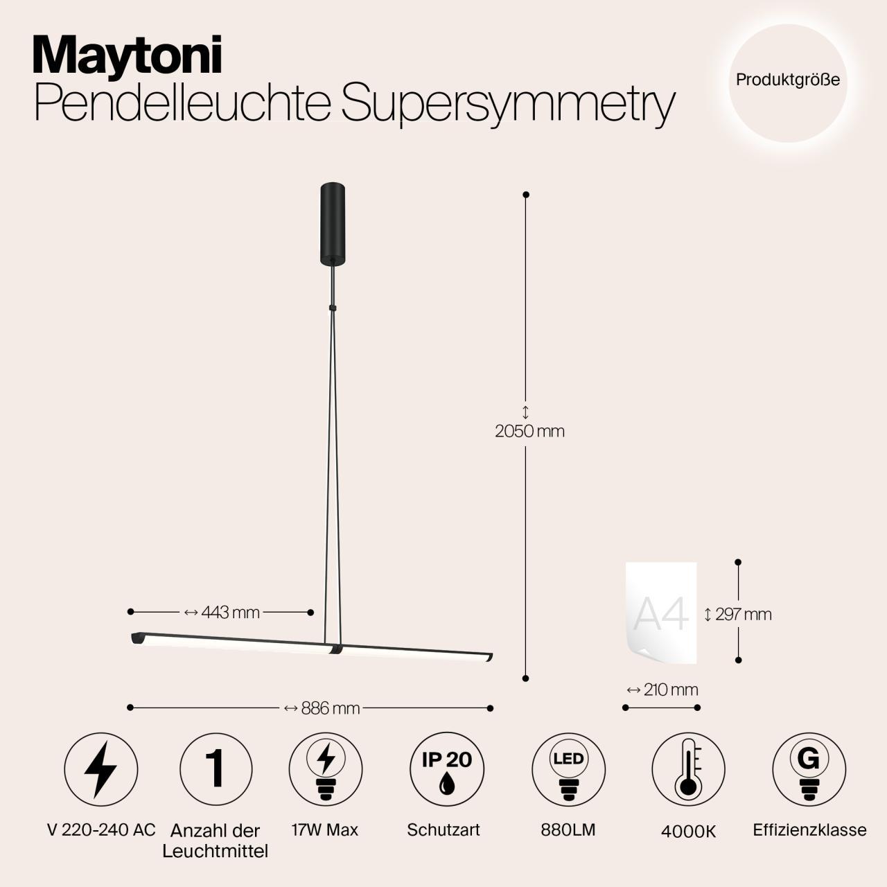 Дополнительная картинка Подвесной светильник Maytoni P096PL-L11BK
