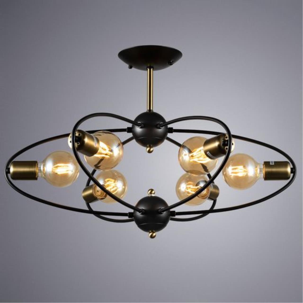 Дополнительная картинка Потолочная люстра Arte Lamp Glasgow A1963PL-6BK