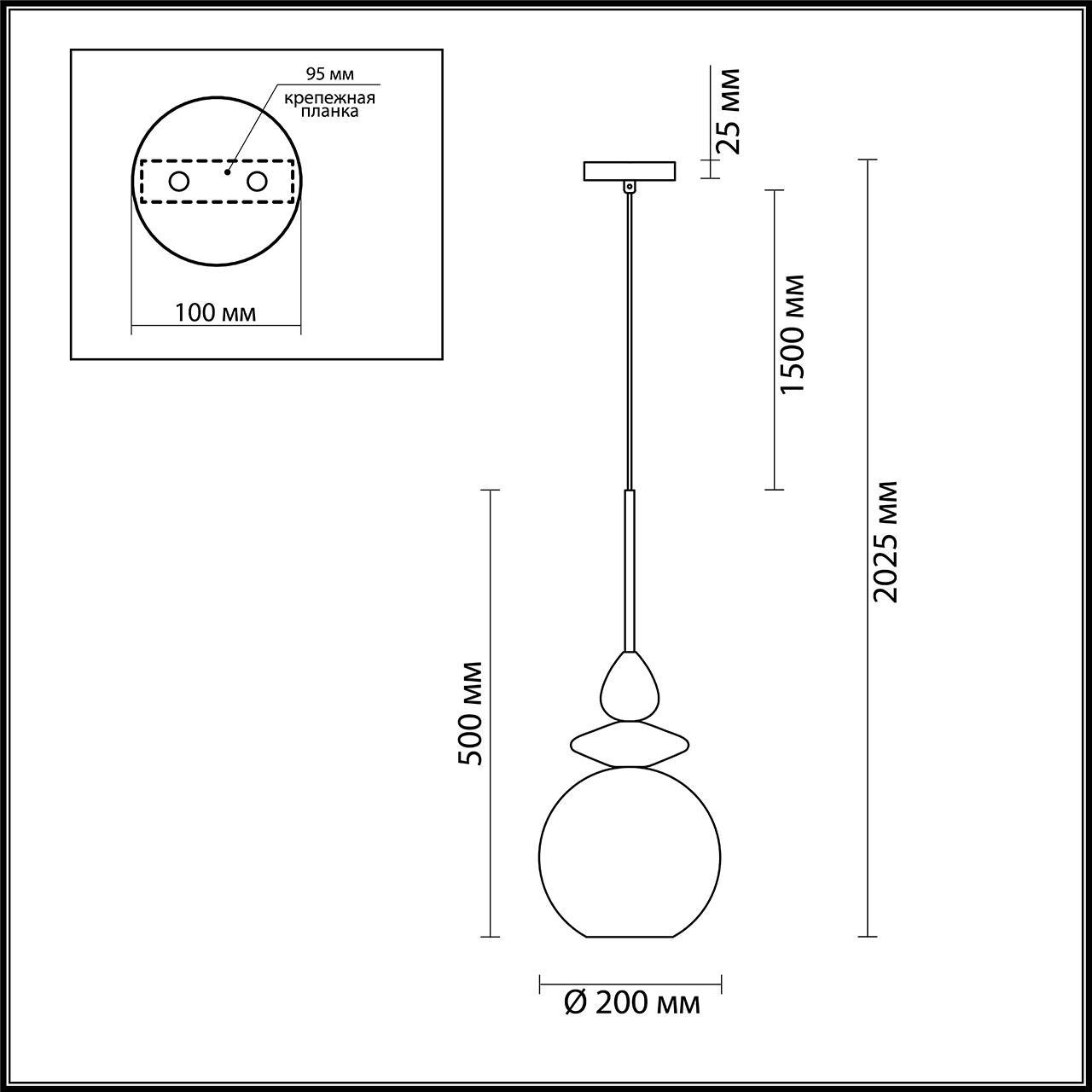 Дополнительная картинка Подвесной светильник Odeon Light Pendant Bella 4862/1