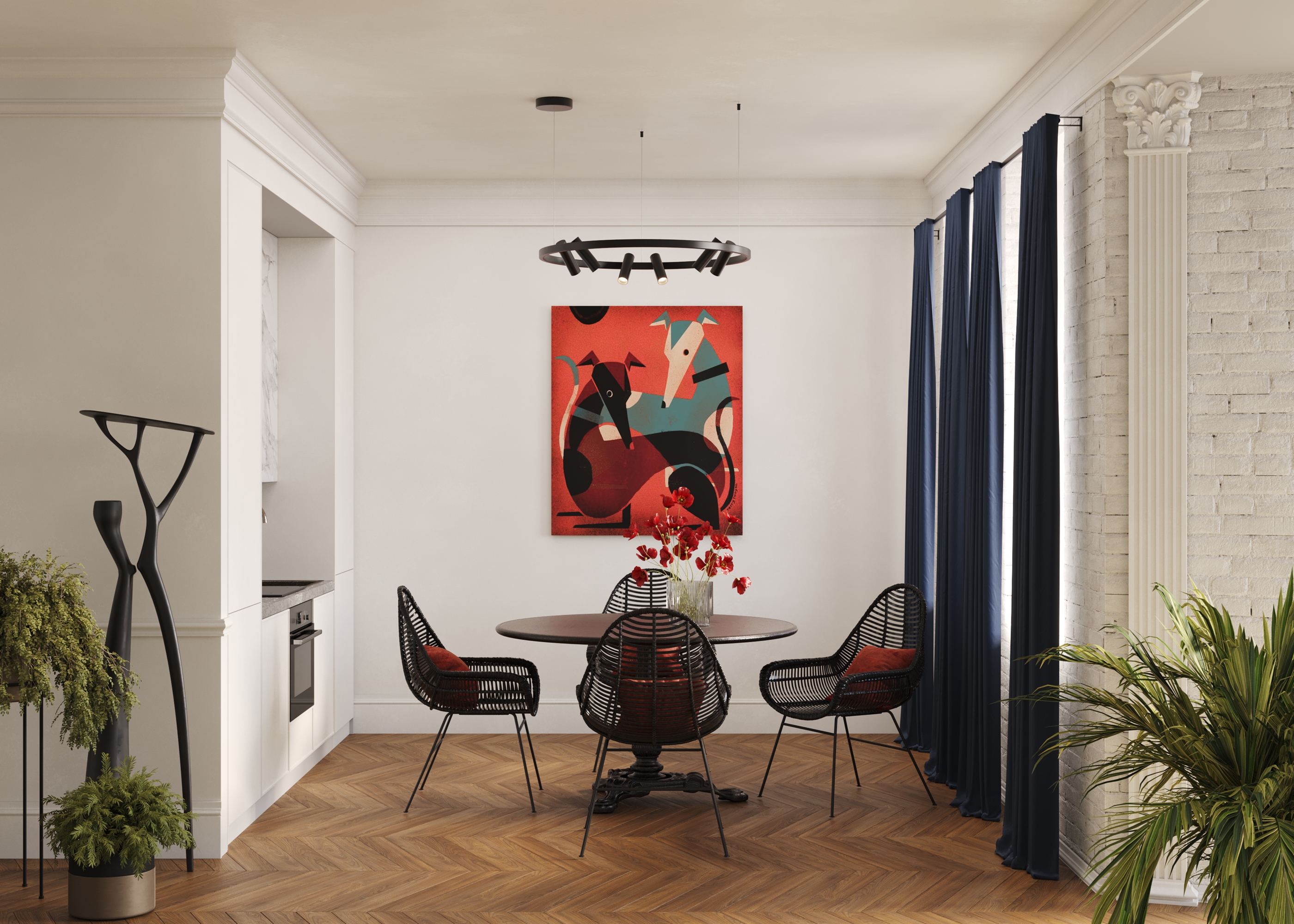 Дополнительная картинка Подвесной светильник Maytoni MOD102PL-L42BK