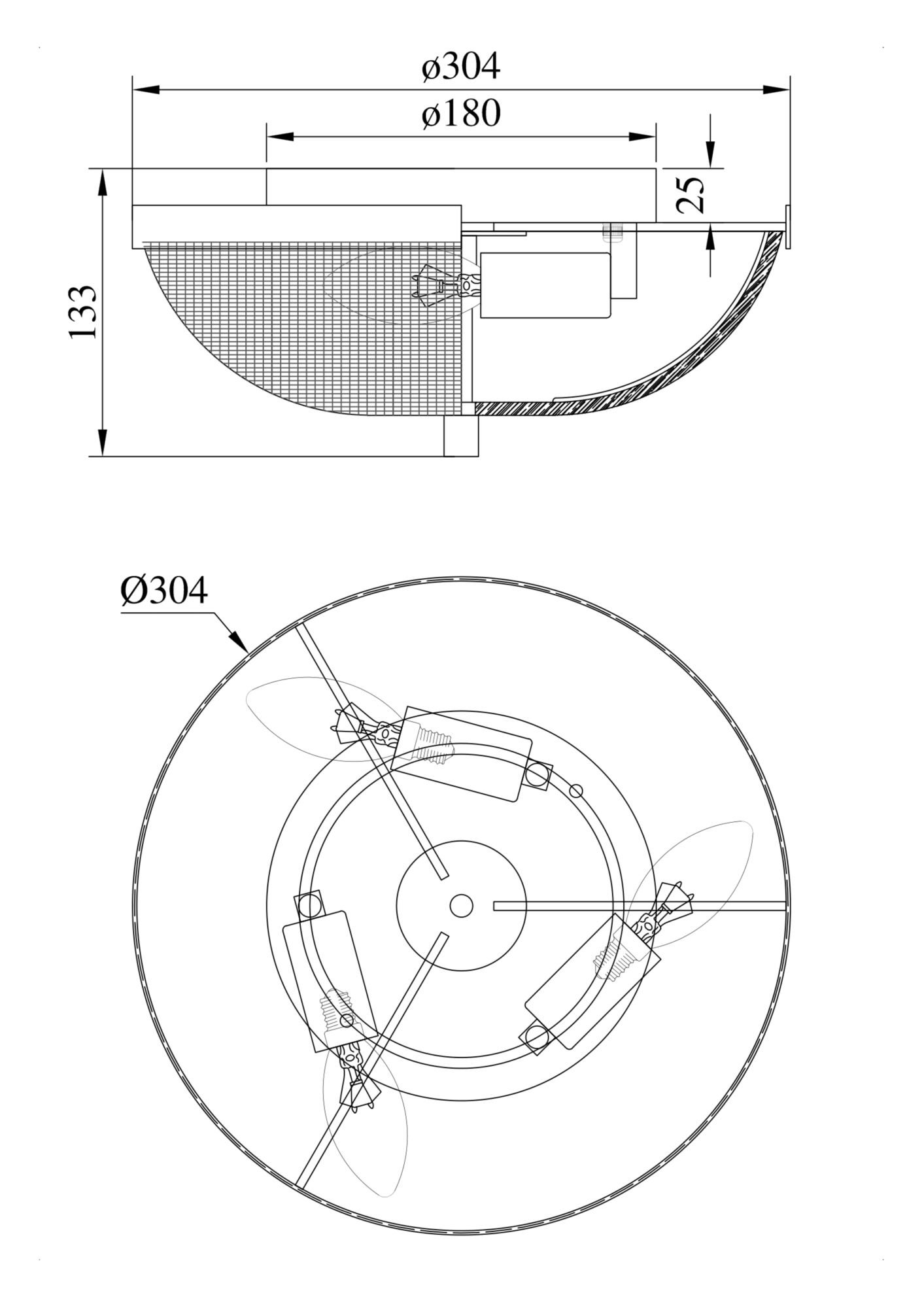 Дополнительная картинка Потолочный светильник Maytoni Coupe C046CL-03N