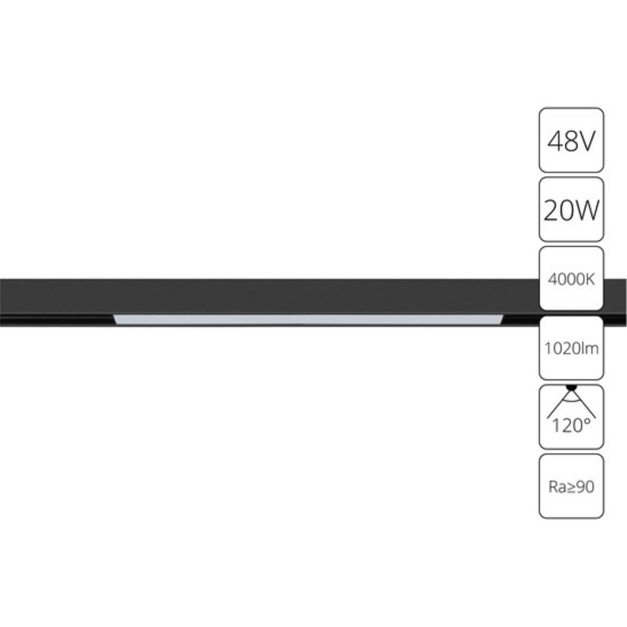 Дополнительная картинка Трековый магнитный светильник Arte Lamp LINEA 2.0 A4663PL-1BK