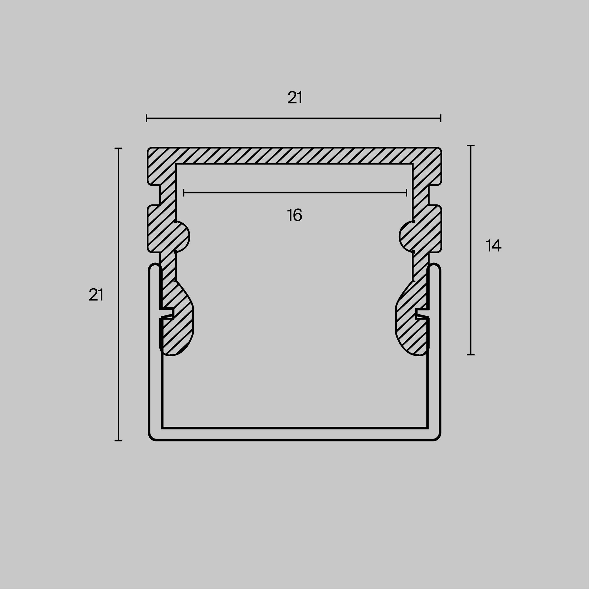Картинка Комплектующие к светодиодной ленте Technical ALM007S-2M