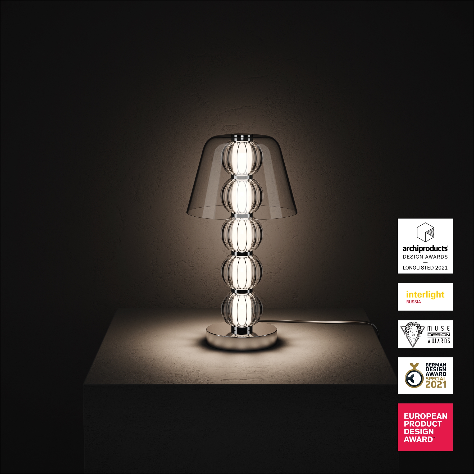 Дополнительная картинка Настольный светильник Maytoni Amulet MOD555TL-L9CH4K