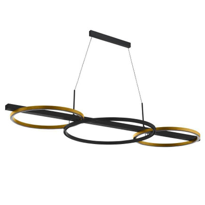 390087 подвесной потолочный светильник (люстра) lanacera, led 2х12,5w, 3600lm, led 1х15,5w, 2250lm,, доставка по Казахстану 