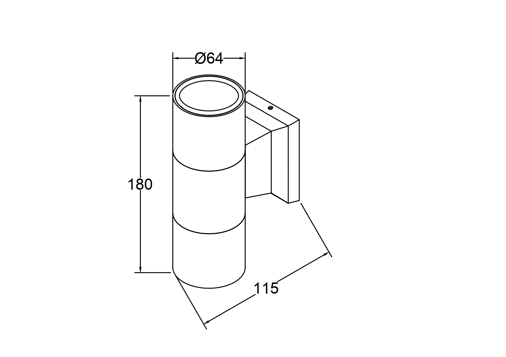 Дополнительная картинка Настенный светильник (бра) Outdoor O574WL-02W