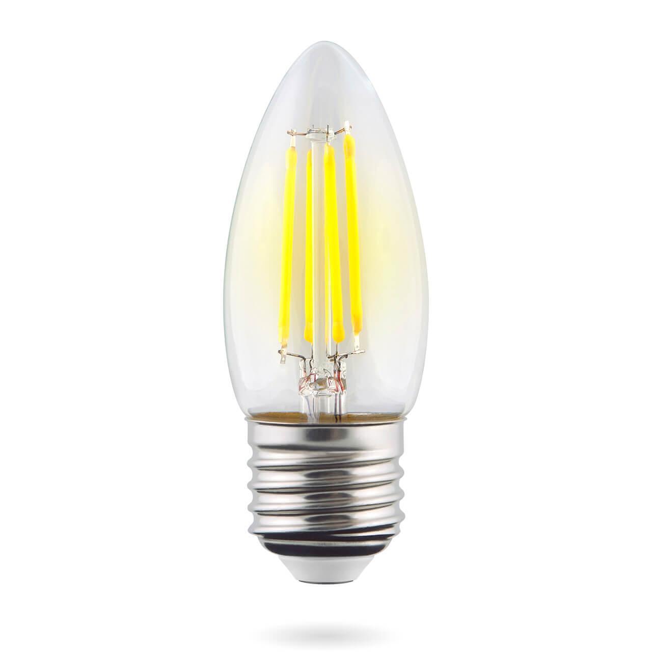 Дополнительная картинка Лампа светодиодная филаментная Voltega E27 6W 4000К прозрачная VG10-C1E27cold6W-F 7029