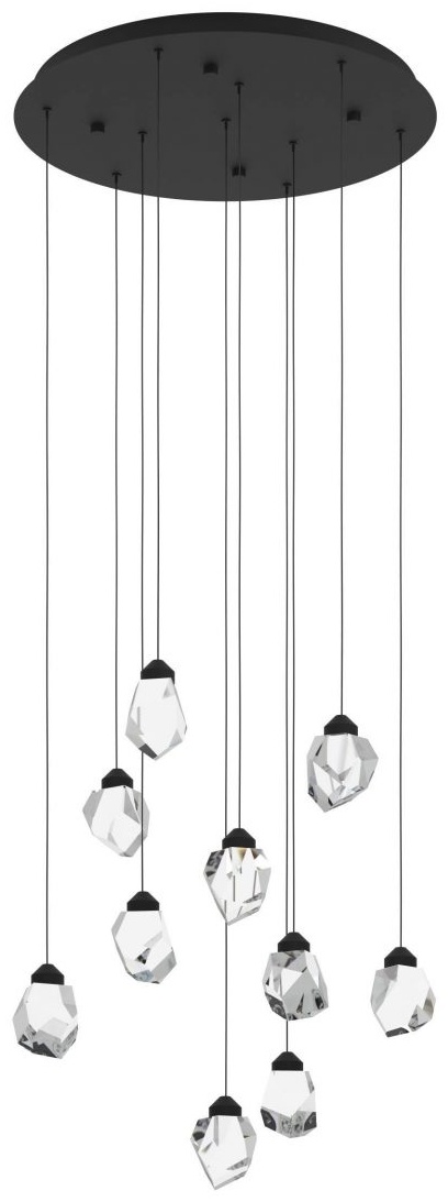 подвесной светильник sindicat, 10x3w, метал, стекло, led, доставка по Казахстану 