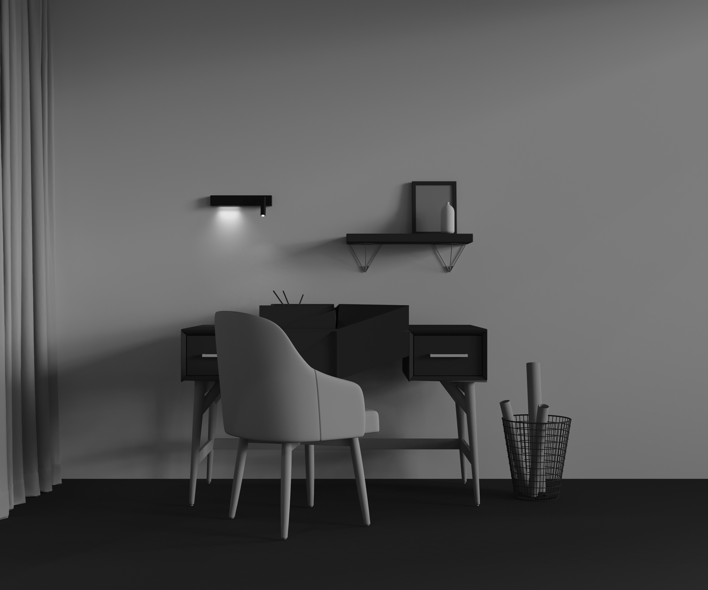 Картинка Настенный светильник (бра) Technical C031WL-L8B3K1