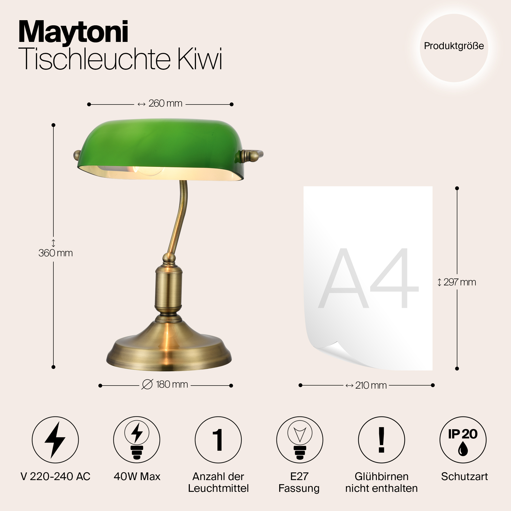 Картинка Настольная лампа Maytoni Kiwi Z153-TL-01-BS