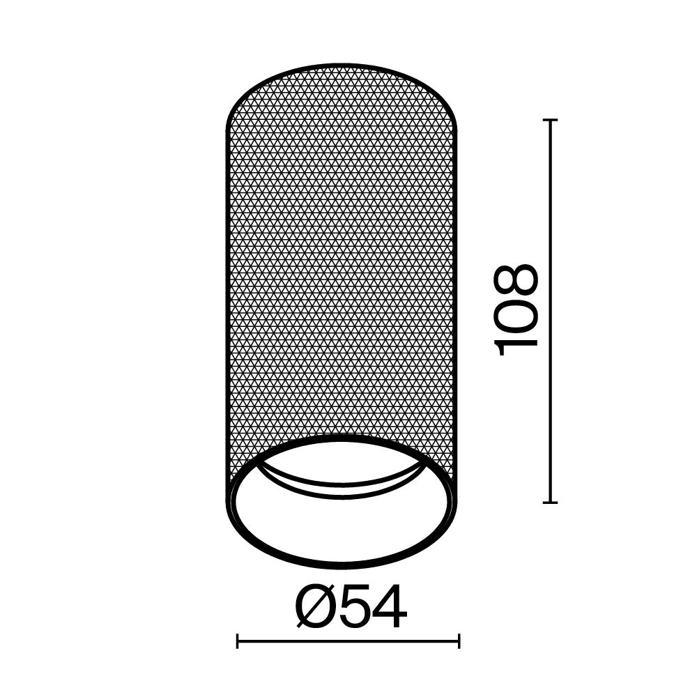 Дополнительная картинка Потолочный светильник Technical C080CL-01-GU10-B