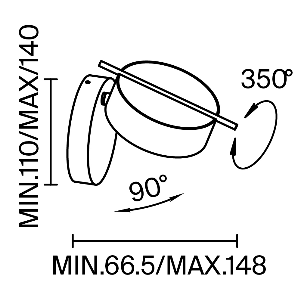 Дополнительная картинка Настенный светильник (бра) Maytoni MOD180WL-L4B3K