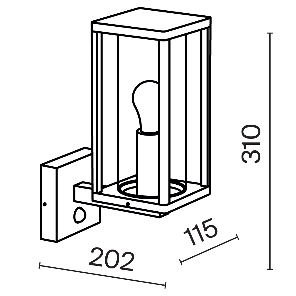 Дополнительная картинка Настенный светильник (бра) Outdoor O452WL-01GFSR