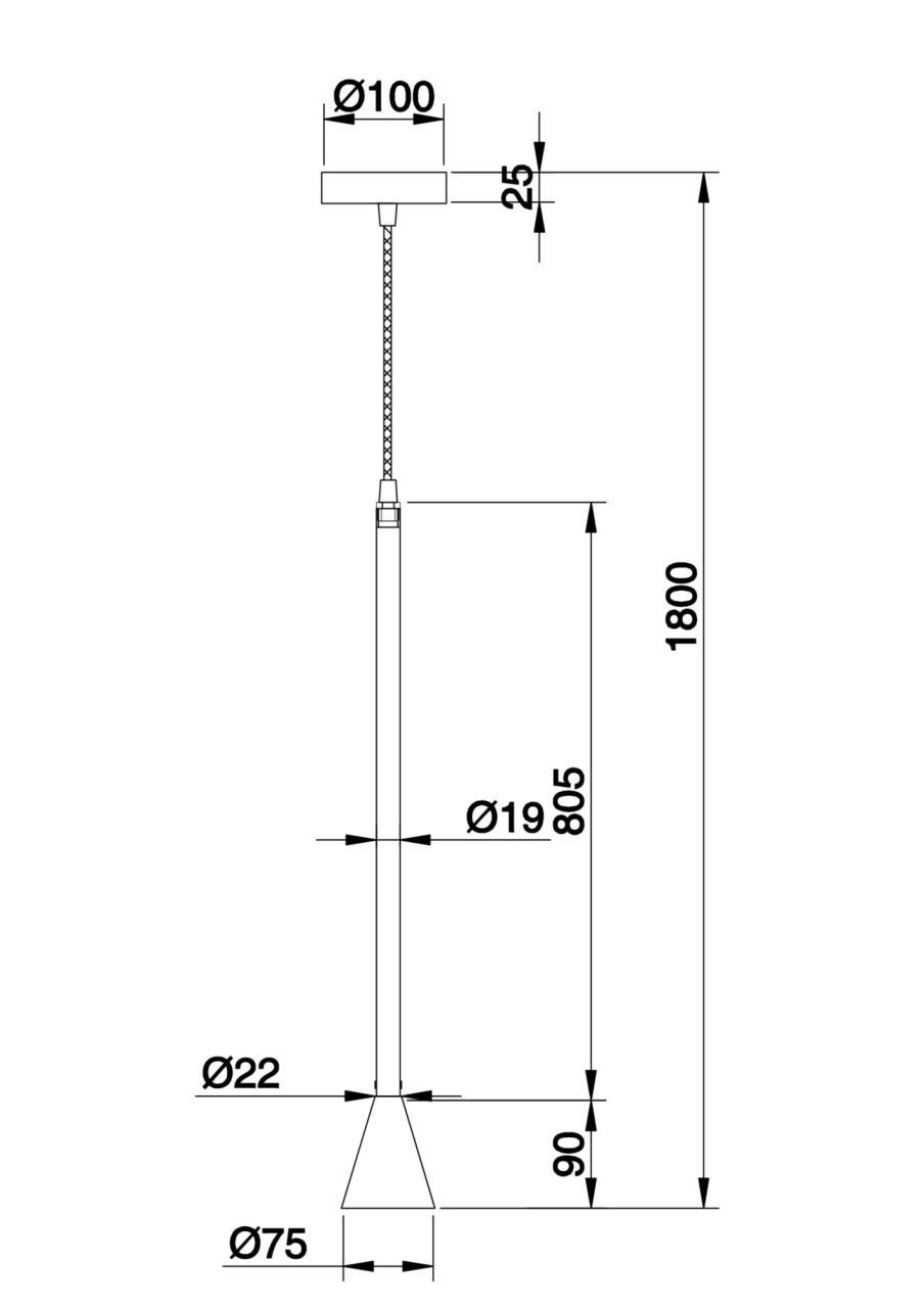 Дополнительная картинка Подвесной светильник Maytoni Arrow P064PL-01W