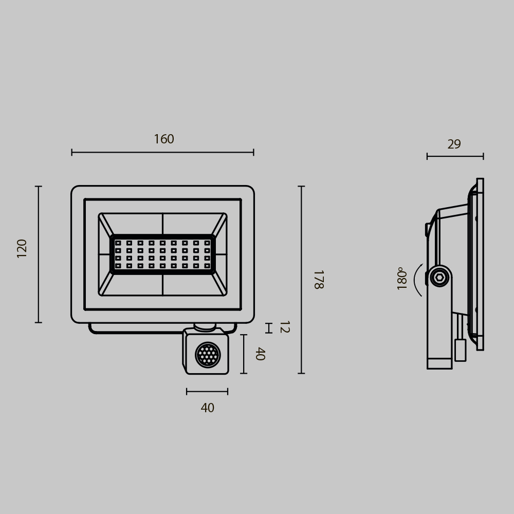 Картинка Прожектор Outdoor FL001-L30B4KSR
