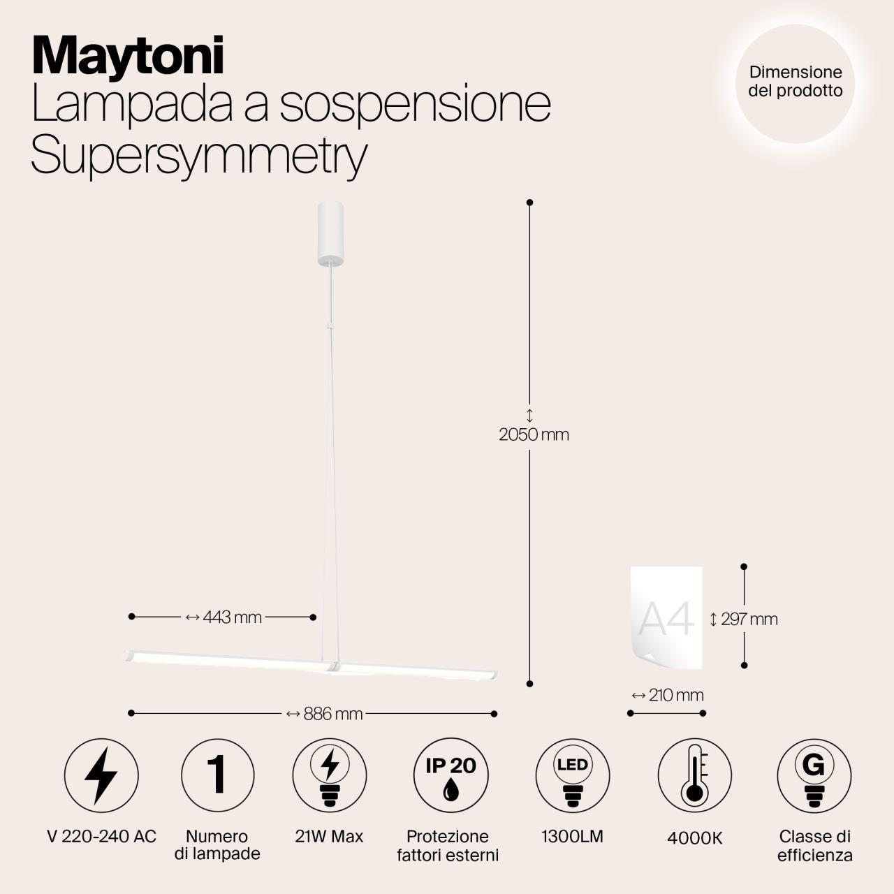 Дополнительная картинка Подвесной светильник Maytoni P096PL-L11WK1