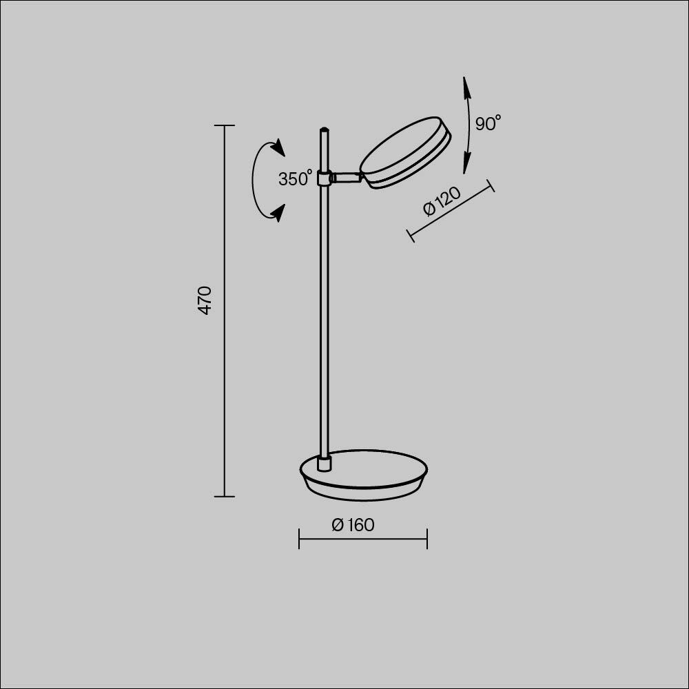 Картинка Настольная лампа Maytoni Fad MOD070TL-L8B3K