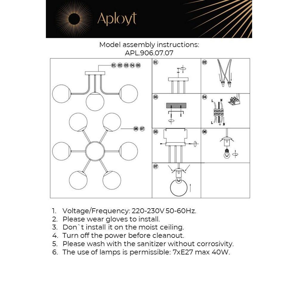 Картинка Потолочная люстра Aployt Ewka APL.906.07.07