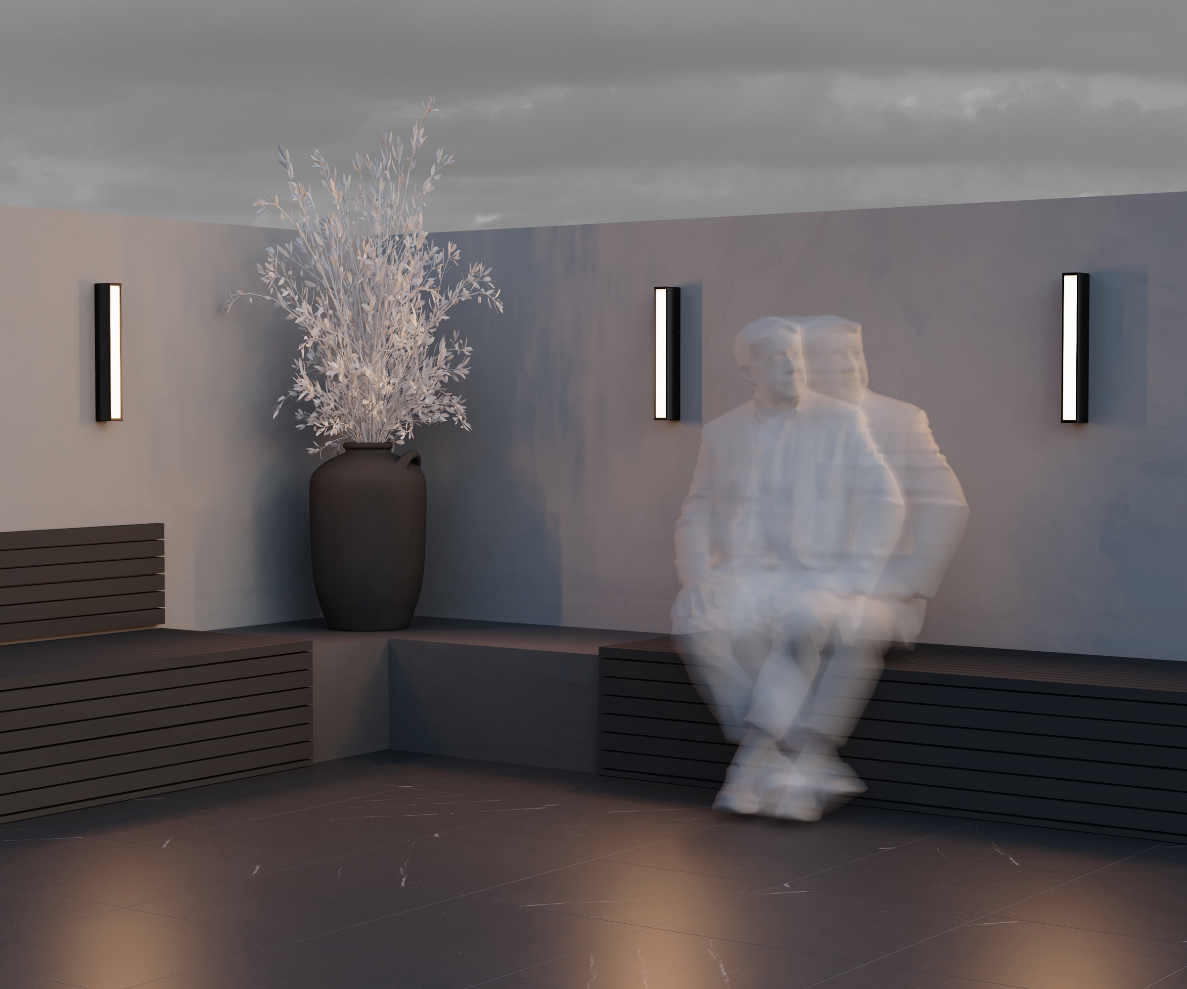 Дополнительная картинка Настенный светильник (бра) Outdoor O571WL-L20B3K