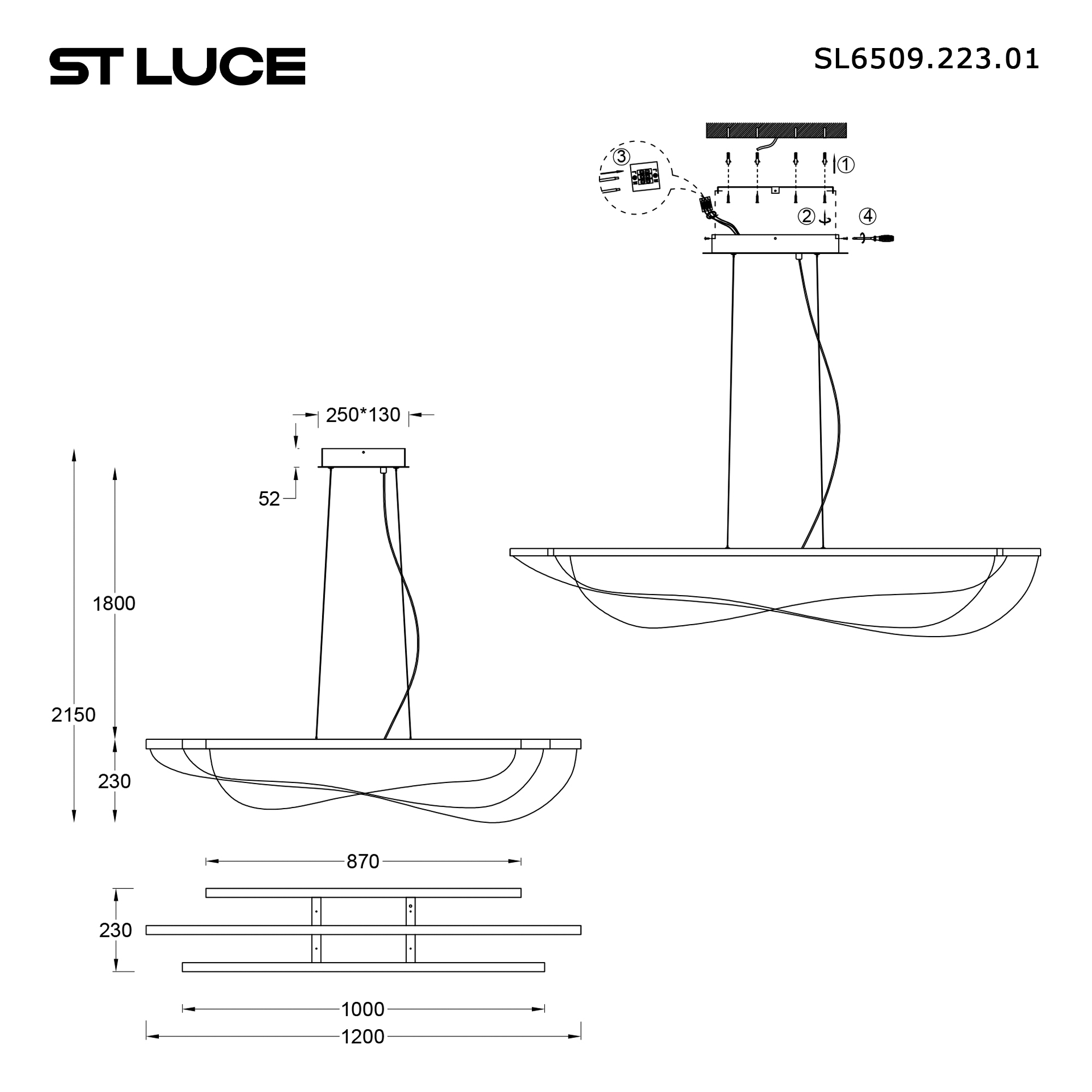 Картинка SL6509.223.01 Светильник подвесной ST-Luce 