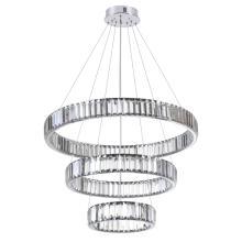 4930/88l l-vision odl24 000  хром/прозрачный металл/хрусталь люстра led 88w 4000k 10200лм vekia, доставка по Казахстану 
