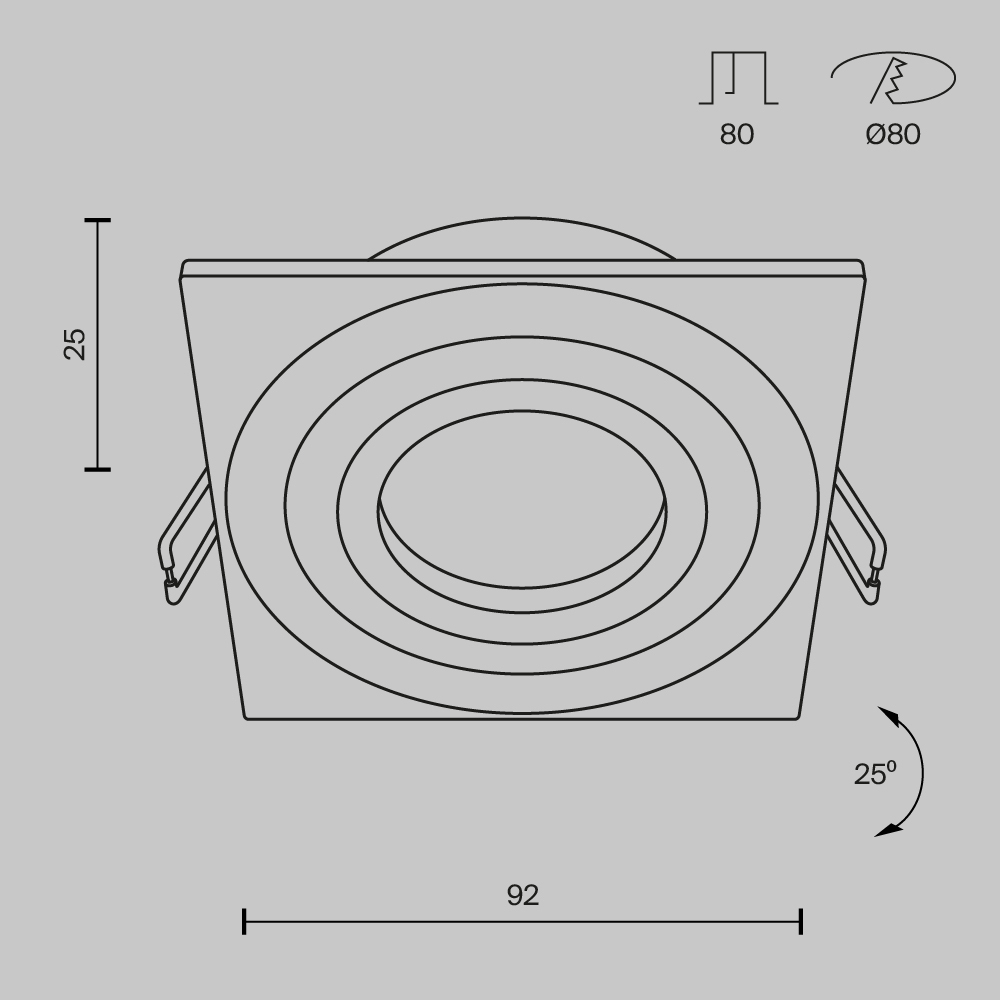 Картинка Встраиваемый светильник Maytoni Atom DL024-2-01W