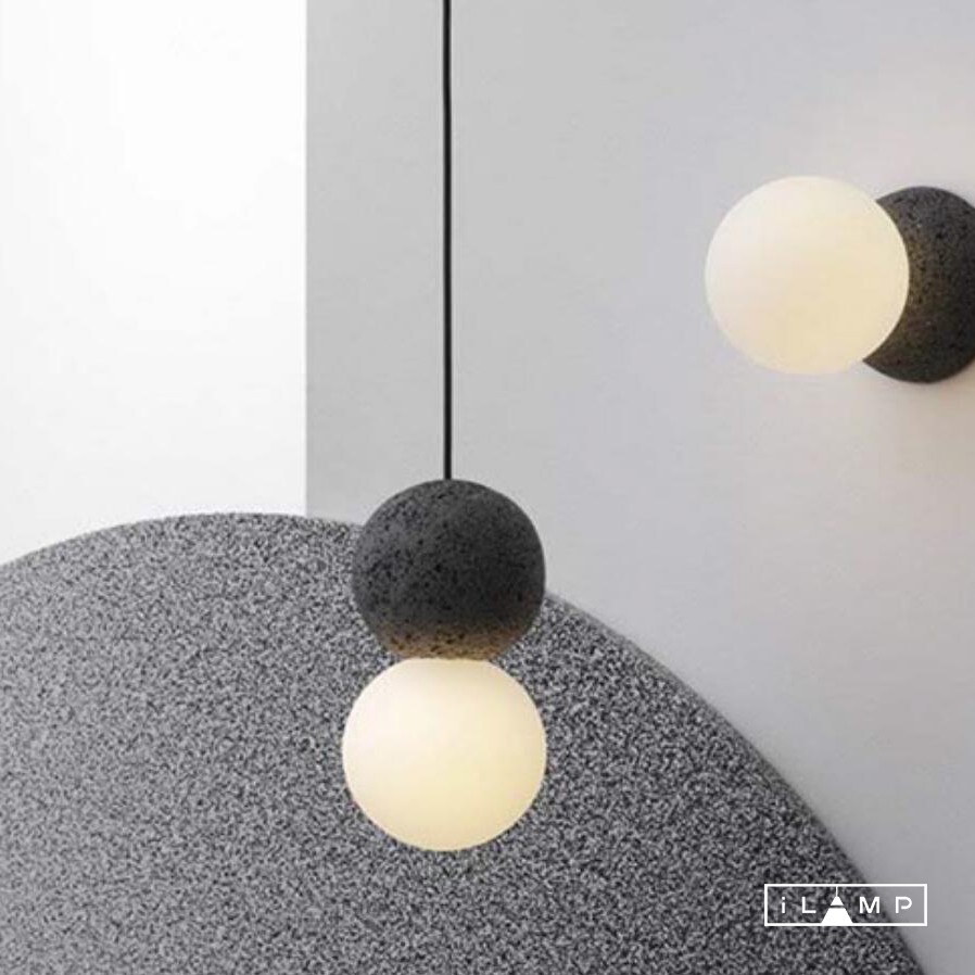 Картинка Настенный светильник iLamp FOXTROT 10695W/1-D100 BLACK&WHITE