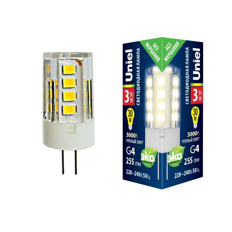 LED-JC-220/3W/3000K/G4/CL GLZ09TR картон купить в Алматы svet.kz