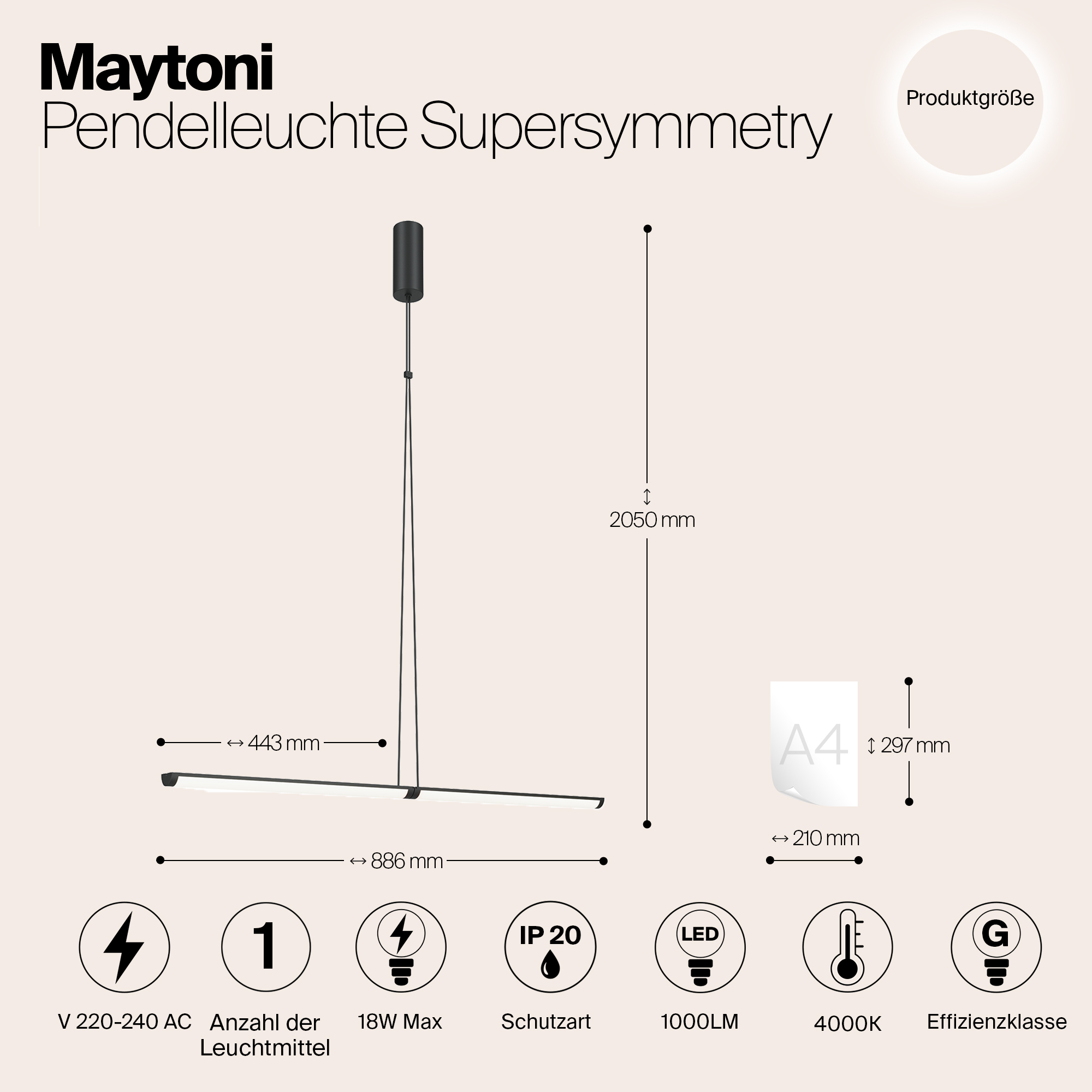Дополнительная картинка Подвесной светильник Maytoni P096PL-L11BK1