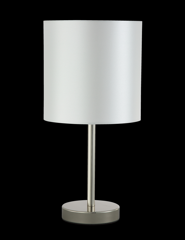 Картинка Настольная лампа Crystal Lux SERGIO LG1 NICKEL Crystal Lux 2900/501