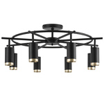 люстры lr71837840 люстра rullo 8х50w gu10 черный  571718 - 214437-8 - 203440-8, доставка по Казахстану 